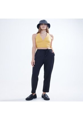 Crop Top Para Mujer Manga Sisa Color Mostaza Marca Seven Seven #28095698