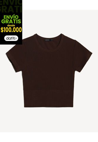 Camiseta Para Mujer Manga Corta Cuello Redondo Color Negro Marca Seven Seven #28096455 Seven Seven