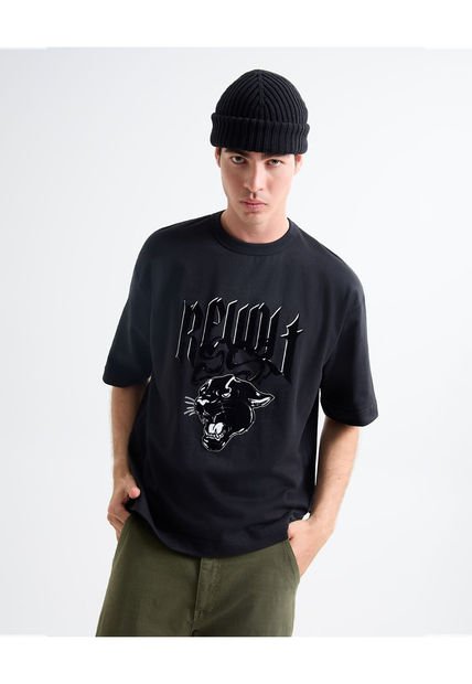 Camiseta Para Hombre Manga Corta Cuello Redondo Color Negro Marca Seven Seven #45092684