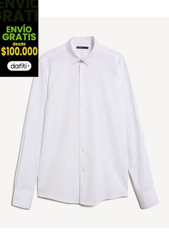 Camisa Para Hombre Manga Larga Sin Bolsillo Cuello Casual M Color Crudo Marca Seven Seven #45012212 Seven Seven