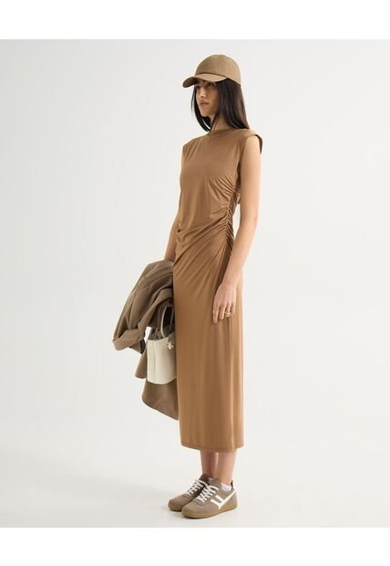Vestido Para Mujer M/Sisa Largo Color Camel Marca Seven Seven #28171398