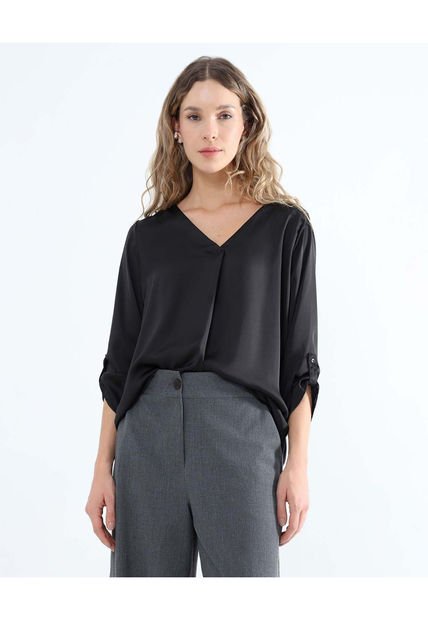Blusa Para Mujer Manga 3/4 Color Negro Marca Seven Seven #28123591