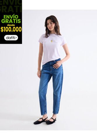 Camiseta Para Mujer Manga Corta Cuello Redondo Color Rosado Marca Seven Seven #28096550 Seven Seven