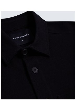 Camisa Para Hombre M/L Marca Seven Negro #45012090