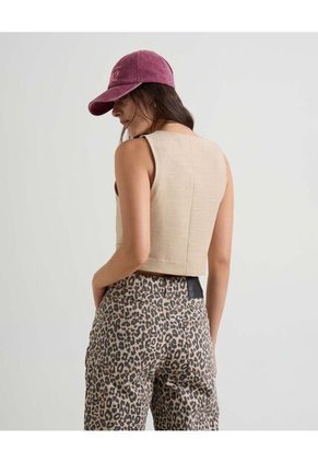 Chaleco Para Mujer Punto Color Arena Marca Seven Seven #28250128