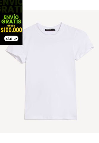 Camiseta Para Mujer Manga Corta Cuello Redondo Color Crudo Marca Seven Seven #28096556 Seven Seven