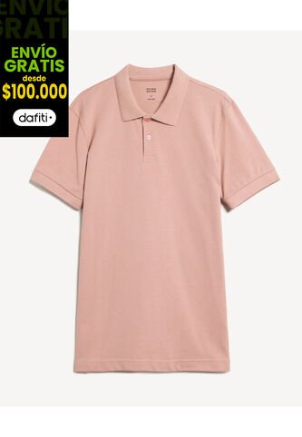 Polo Para Hombre Cuello Tejido Sin Bolsillo Color Rosado Marca Seven Seven #45110937 Seven Seven