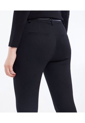 Pantalón Chino Con Cinturón  Para Mujer Negro Seven Seven