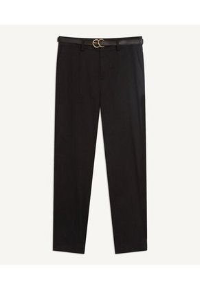 Pantalón Chino Con Cinturón  Para Mujer Negro Seven Seven