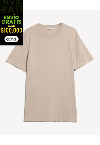 Camiseta Para Hombre Manga Corta Cuello Redondo Color Beige Marca Seven Seven #45092775 Seven Seven