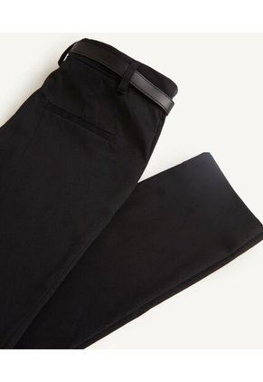 Pantalón Chino Con Cinturón  Para Mujer Negro Seven Seven