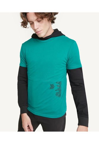 Camiseta Para Hombre Manga Corta Color Verde  Marca Seven Seven #45092049 Seven Seven