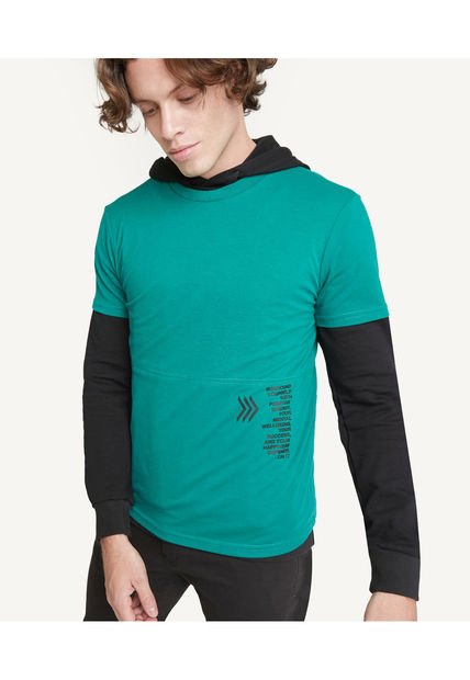 Camiseta Para Hombre Manga Corta Color Verde  Marca Seven Seven #45092049