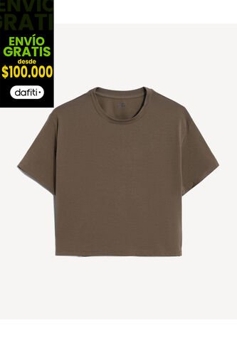 Camiseta Para Mujer Manga Corta Cuello Redondo Color Verde Marca Seven Seven #28096572 Seven Seven