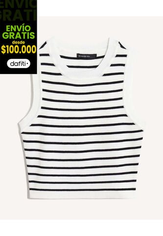 Camiseta Para Mujer Manga Sisa Cuello Redondo Color Blanco Marca Seven Seven #28096408 Seven Seven