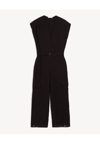 Enterizo Para Mujer Manga Corta Color Negro Marca Seven Seven #28320437 Seven Seven