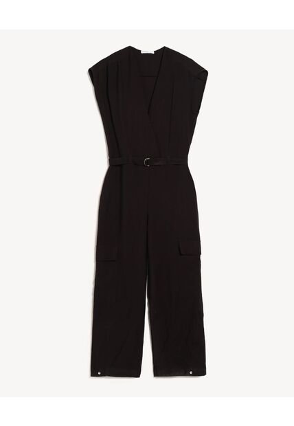 Enterizo Para Mujer Manga Corta Color Negro Marca Seven Seven #28320437