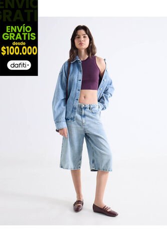 Camiseta Para Mujer Manga Sisa Cuello Redondo Color Vino Marca Seven Seven #28096417 Seven Seven