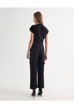 Enterizo Para Mujer Manga Corta Color Negro Marca Seven Seven #28320437