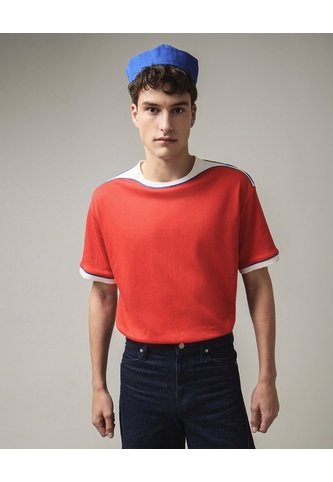 Camiseta Contrastes En Bordes  Para Hombre Rojo Seven Seven Seven Seven