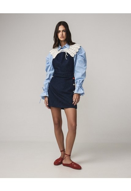 Vestido Denim Separable  Para Mujer Azul Seven Seven