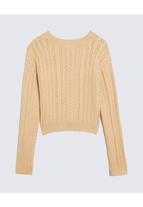 Saco Tejido Tricot  Para Mujer Arena Seven Seven