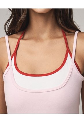 Vestido Doble Ajustado  Para Mujer Rosado Seven Seven
