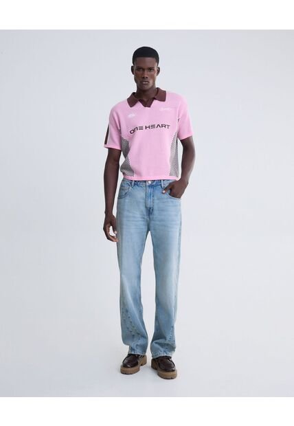 Jean Straight Claro  Para Hombre Azul Seven Seven