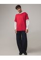 Camiseta Contrastes En Bordes  Para Hombre Rojo Seven Seven de Seven Seven