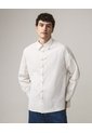 Camisa Rayas Con Pechera  Para Hombre Blanco Seven Seven de Seven Seven
