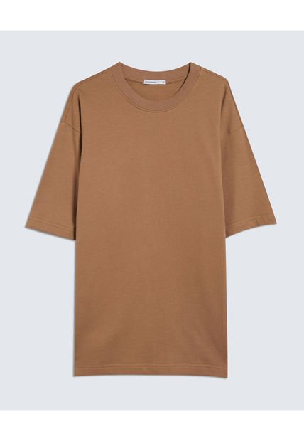 Camiseta Para Hombre Manga Corta Cuello Redondo Color Cafe Claro Marca Seven Seven #45092669