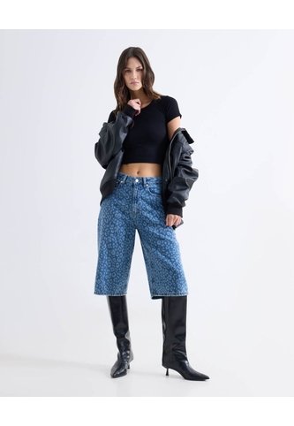 Jort Animal Print Medio  Para Mujer Azul Seven Seven Seven Seven