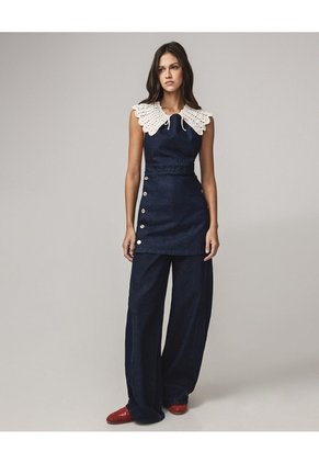 Vestido Denim Separable  Para Mujer Azul Seven Seven