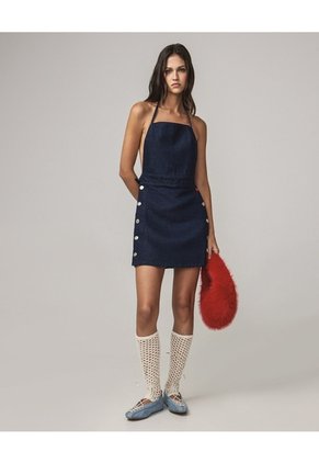 Vestido Denim Separable  Para Mujer Azul Seven Seven