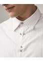 Camisa Rayas Con Pechera  Para Hombre Blanco Seven Seven de Seven Seven