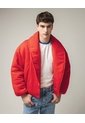 Chaqueta Acolchada Solapa Amplia  Para Mujer Rojo Seven Seven de Seven Seven
