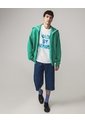 Buzo Hoodie Capucha Transformable  Para Hombre Verde Seven Seven de Seven Seven