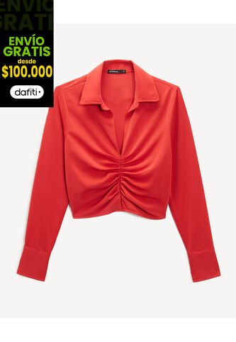 Blusa Para Mujer Manga Larga Color Rojo Marca Seven Seven #28124113 Seven Seven