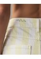 Jean Straight Con Rayas Laterales  Para Mujer Crema Seven Seven de Seven Seven