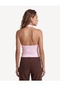 Camiseta Halter Con Escote Drapeado  Para Mujer Rosado Seven Seven de Seven Seven