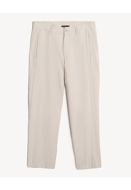 Pantalón Chino Straight  Para Hombre Crema Seven Seven