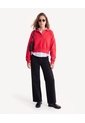Saco Polo Tejido Con Escote En V  Para Mujer Rojo Seven Seven de Seven Seven