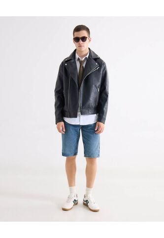 Bermuda Regular Tono Medio  Para Hombre Azul Seven Seven Seven Seven