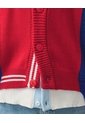 Cardigan Patchwork Multicapa  Para Hombre Rojo Seven Seven de Seven Seven