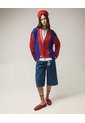 Cardigan Patchwork Multicapa  Para Hombre Rojo Seven Seven de Seven Seven