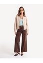 Chaqueta Bomber Cuello Camisero  Para Mujer Arena Seven Seven de Seven Seven
