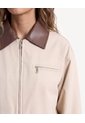 Chaqueta Bomber Cuello Camisero  Para Mujer Arena Seven Seven de Seven Seven