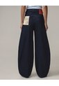 Jean Barrel Tiro Alto Rígido  Para Mujer Azul Seven Seven de Seven Seven