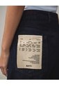 Jean Barrel Tiro Alto Rígido  Para Mujer Azul Seven Seven de Seven Seven