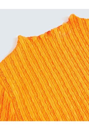 Camiseta Para Mujer Manga Larga Cuello Alto Color Naranja Marca Seven Seven #28096283